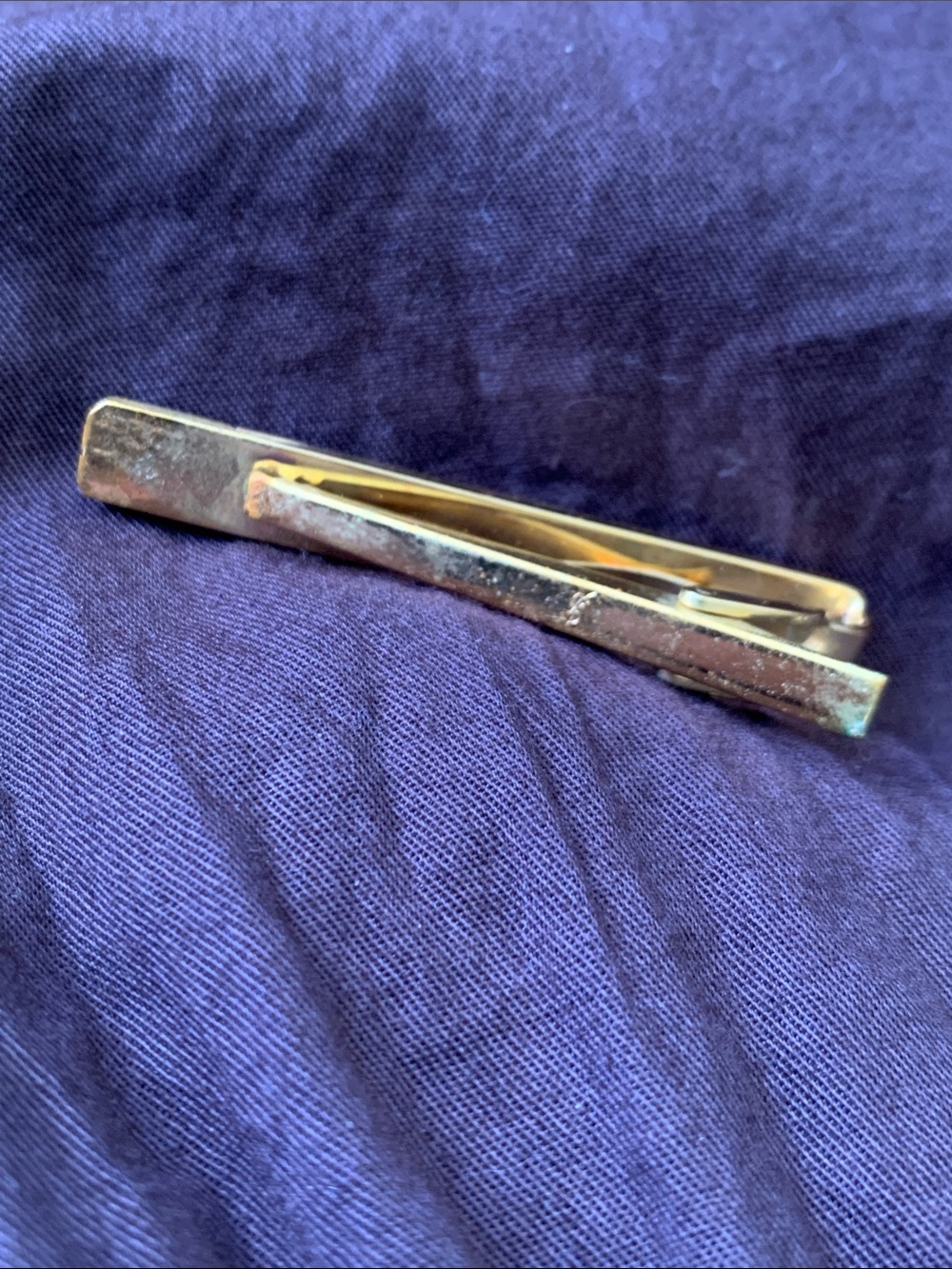 YSL Vintage Gold Black Logo Tie Money Hair Clip Barrette - Picture 5 of 6